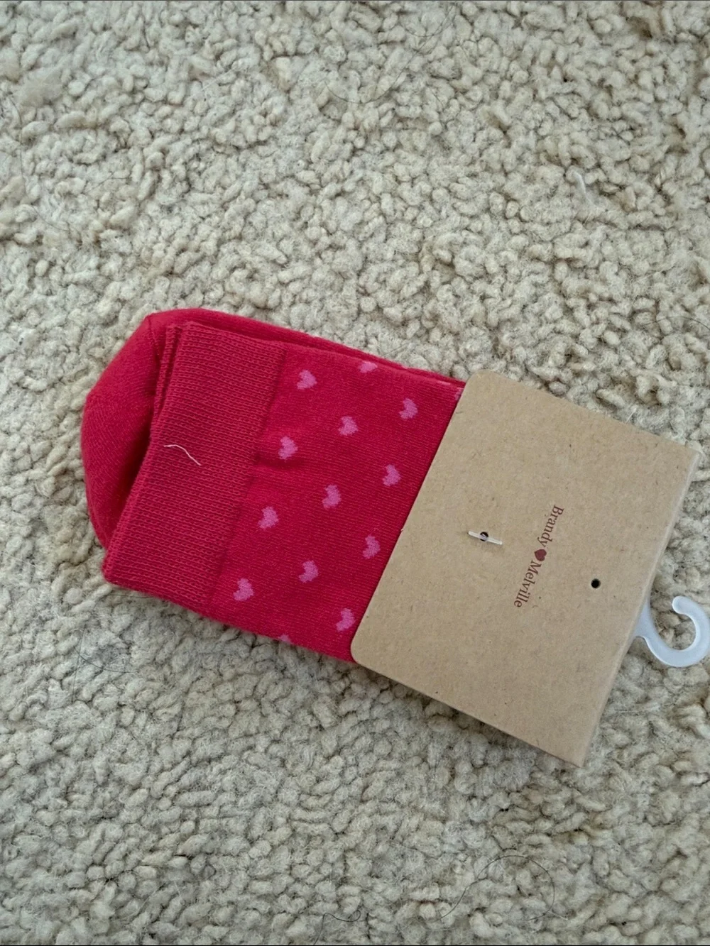 Brandy melville red heart socks